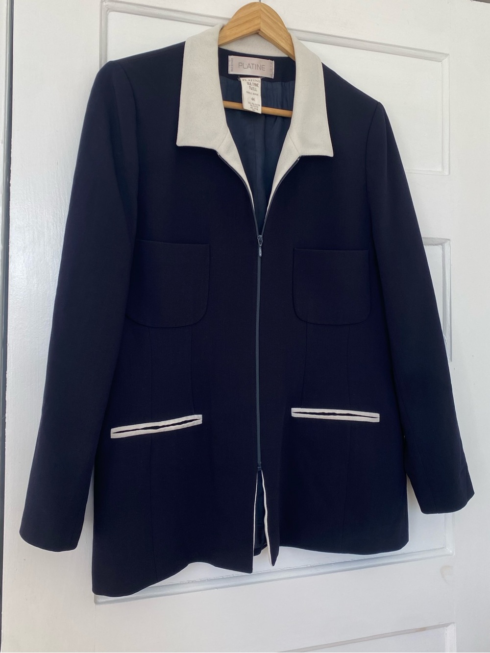 Vintage Platine Paris Zip wool blend nautical Jacket